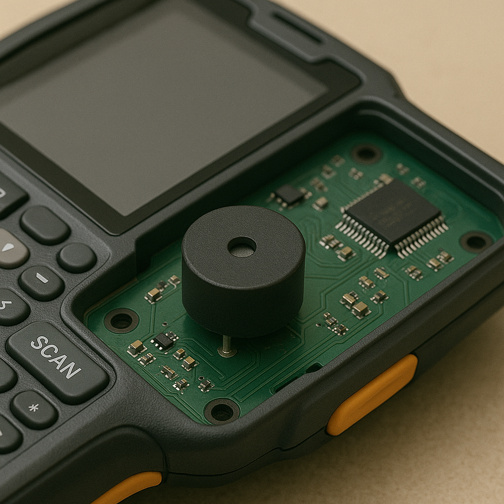 Side-by-side comparison of active and passive buzzer circuits